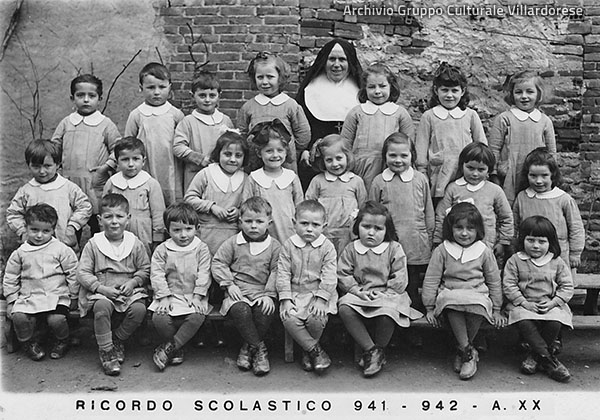 Bambini delle scuole di Villar Dora, anno scolastico 1941/42 - archivio Gruppo Culturale Villardorese
